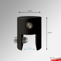 Black Rod Display Shelf Fittings Kit - Create Suspended Glass & Wood Shelving Units (Shelf Boards Not Included)