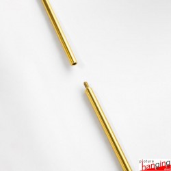 Gold Rod Display Shelf Fittings Kit - Create Suspended Glass & Wood Shelving Units (Shelf Boards Not Included)