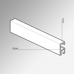 Mini-rail Picture Rail, Heavy Duty - Extra Discreet, 2m & 3m Length (Track Only)