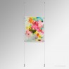 A1 Cable Display Kits, Ceiling-to-Floor - Complete System, Acrylic Poster Panels Included