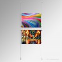 A1 Cable Display Kits, Ceiling-to-Floor - Complete System, Acrylic Poster Panels Included
