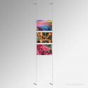 A3 Ready-Made Cable Display Kits (Wall-to-Wall) - Acrylic Pockets & All Wall Fittings Set, Complete System