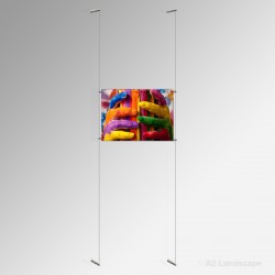 A2 Ready-Made Cable Display Kits (Wall-to-Wall) - Acrylic Pockets & All Wall Fittings Set, Complete System