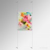 A1 Ready-Made Cable Display Kits (Wall-to-Wall) - Acrylic Pockets & All Wall Fittings Set, Complete System