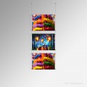 A2 Ready-Made Ceiling Cable Display Kits - Acrylic Pockets & All Fittings for Ceiling-Mounting, Complete System