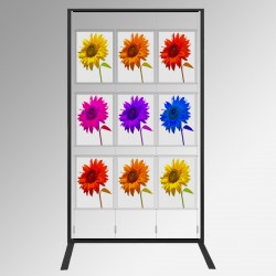 Display Panel Stand A3, Black (x9)