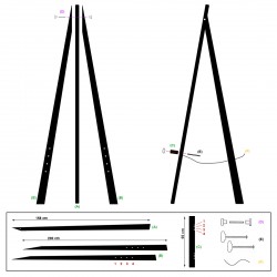 Greco 'Transparent' Easel 160cm, Assembly Instructions