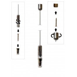Ceiling To Floor Cable With Fixing