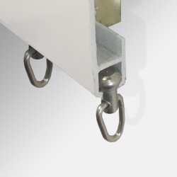 Curtain 'Ring' Sliders, Brass (Curtain Rail)