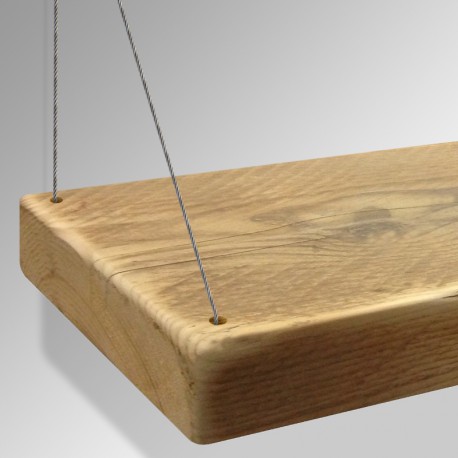 Wooden Shelf Cable Hanging Kit - Loop Cable Wires & Shelf Fittings Only (No Shelving Boards)