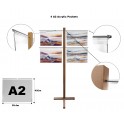 Window Display hook on over pocket Stand A2 Portrait expo office