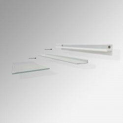 'Dark Grey' Colored Glass Shelf (Inc. Bracket)