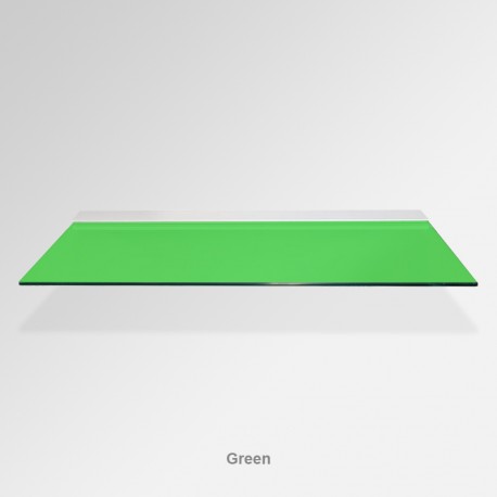 'Green' Colored Glass Shelf (Inc. Bracket)