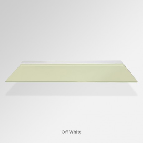 'Off White' Colored Glass Shelf (Inc. Bracket)
