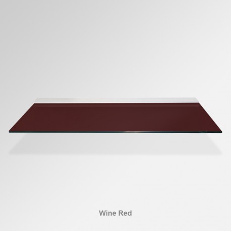 'Wine Red' Colored Glass Shelf (Inc. Bracket)