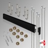 Clip Rail 3m 'All-in-one' Gallery System Kit (Heavy Duty), Black Finish