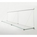 Long Glass Shelf Clip Rail 150cm