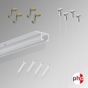 U Rail 2m 'All-in-one" Gallery System Kit, White