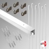 P Rail 3m 'All-in-one' Hanging Rod 40kg Kit, White Finish