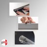 Aluminium Poster Hanger & Suction Hook Set (Silver)