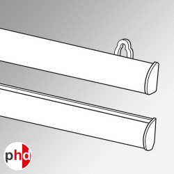 Aluminium Poster Hanger & Suction Hook Set (Silver)