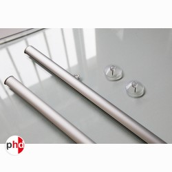 Aluminium Poster Hanger & Suction Hook Set (Silver)