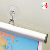 Aluminium Poster Hanger & Suction Hook Set (Silver)