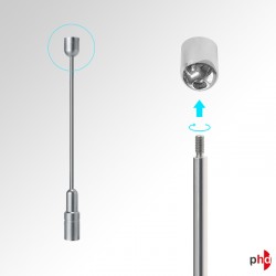 Insert Display Rod Into Ceiling Fixture