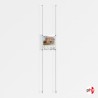 1x A4 Ceiling / Floor Rod Display Set (Portrait)