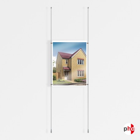1x A2 Ceiling / Floor Rod Display Set (Portrait)