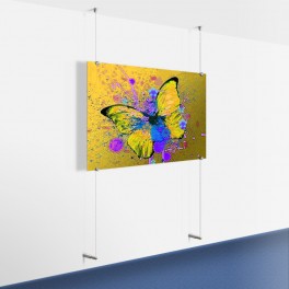'Ceiling-to-Wall' Metal/Poster Hanging Art Display Kit