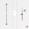 1x A4 Wall / Wall Rod Display Set (Portrait)