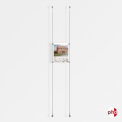 1x A4 Wall / Wall Rod Display Set (Portrait)