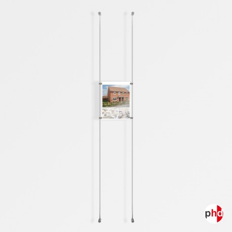 1x A4 Wall / Wall Rod Display Set (Portrait)