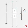 2x A4 Wall / Wall Rod Display Set (Portrait)