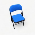 Blue Folding Chair (Fabric Padded)