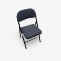 Black Folding Chair (Fabric Padded)