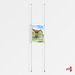 1x A3 Wall / Wall Rod Display Set (Portrait)