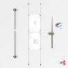 2x A3 Wall / Wall Rod Display Set (Portrait)