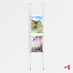 2x A3 Wall / Wall Rod Display Set (Portrait)
