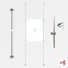 1x A2 Wall / Wall Rod Display Set (Portrait)