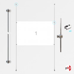 1x A1 Wall / Wall Rod Display Set (Landscape)