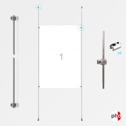 1x A1 Wall / Wall Rod Display Set (Portrait)