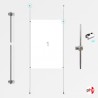 1x A1 Wall / Wall Rod Display Set (Portrait)