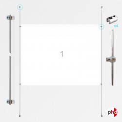 1x A0 Wall / Wall Rod Display Set (Landscape)