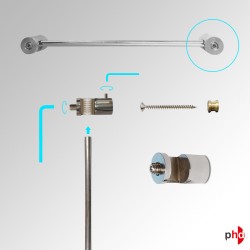 Install Wall Rod Display System Fixture