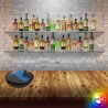 Floating Glass Bar Shelves, with Cables
