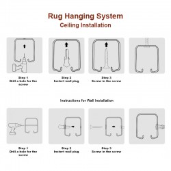 Rug & Carpet Hanging System Kit