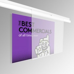 Retail Display J Rail Kit, 2m (Acrylic Panels & Track)