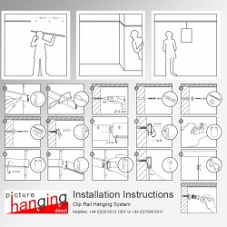 Clip Rail Rug Hanging System